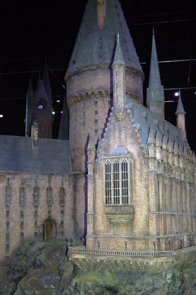 The Hogwarts castle model at the Warner Bros. Studio Tour London